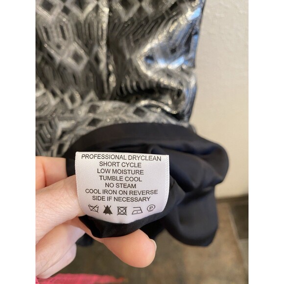 Tory Burch Ryanne Metallic Silver Dress NEW Size 6 - Picture 10 of 10